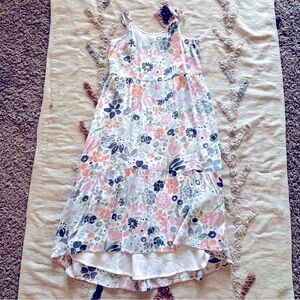 Abercrombie Kids Floral maxi Dress Pink Blue sleeveless girls size 15/16